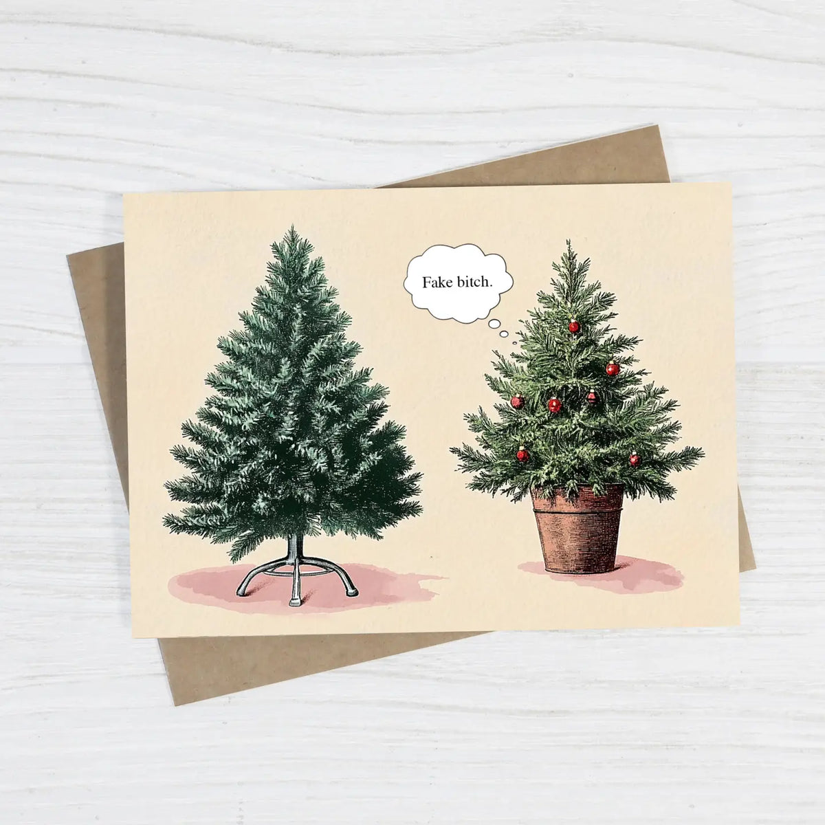 Fake Bitch Funny Christmas Card