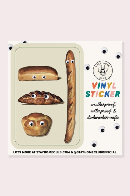 S128 Googly Bread Vinyl Sticker