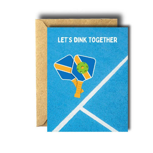 Pickleball Let's Dink Together Love Greeting Card