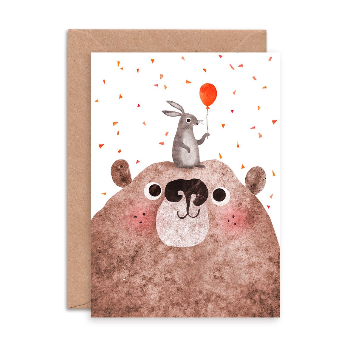 Bear And Bunny Greeting Card