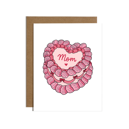 Mom Vintage Cake Card | A2 Greeting Card