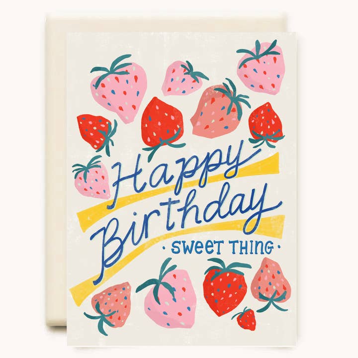 Strawberries Birthday Greeting Card