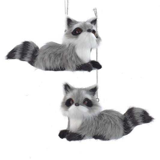 Furry Raccoon Ornament
