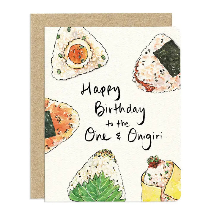 Onigiri Birthday Card
