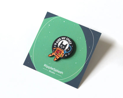 @72 Astronaut Cat Enamel Pin