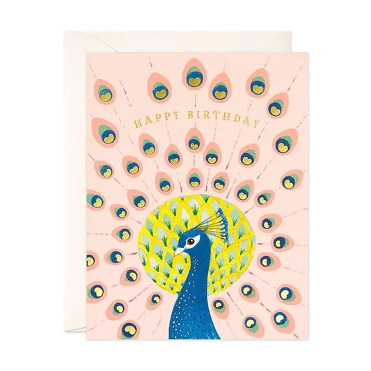 Peacock Birthday Greeting Card