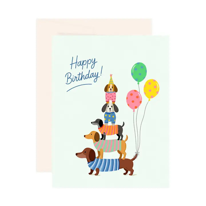Birthday Dog Pyramid Card