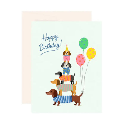 Birthday Dog Pyramid Card