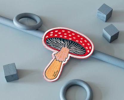 #136 Mushroom Iron-On Patch