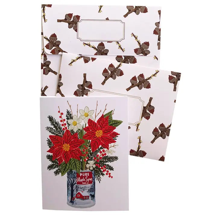Flowers & Berries in Maple Syrup Tin Card