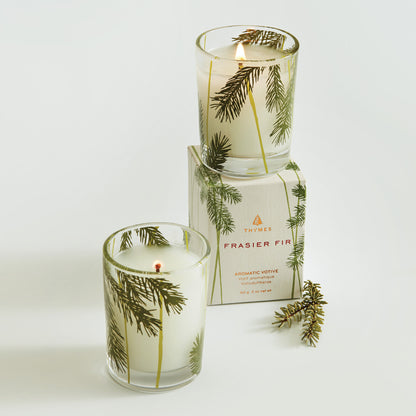 Frasier Fir Votive Pine Needle Design Candle