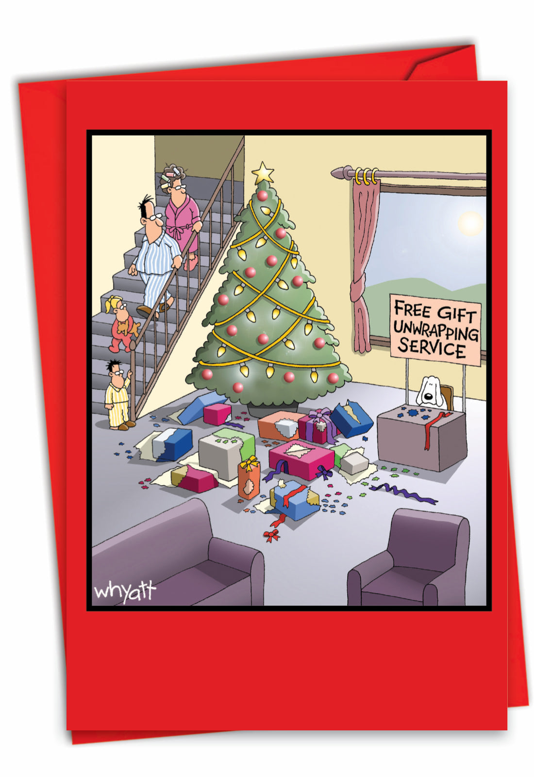 Gift Unwrapping Service Card