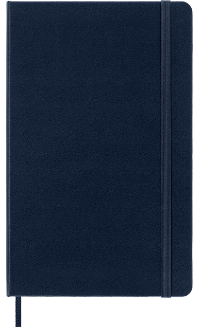 Classic Large Blue Hard Cover Plain Notebook