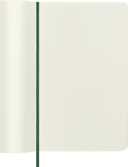 Classic Large Myrtle Green Soft Cover Plain Notebook