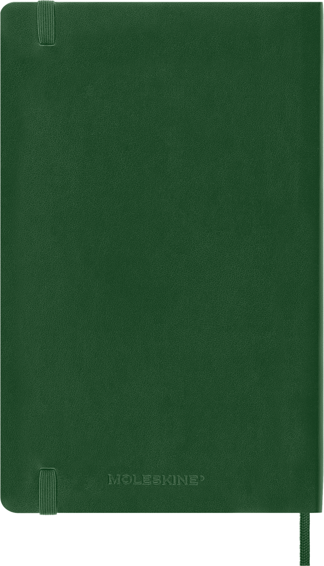 Classic Large Myrtle Green Soft Cover Plain Notebook