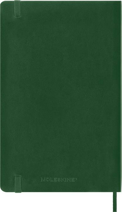 Classic Large Myrtle Green Soft Cover Plain Notebook