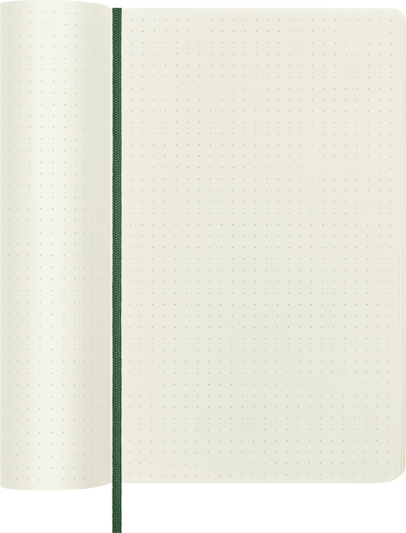 Classic Large Myrtle Green Soft Cover Dot Notebook