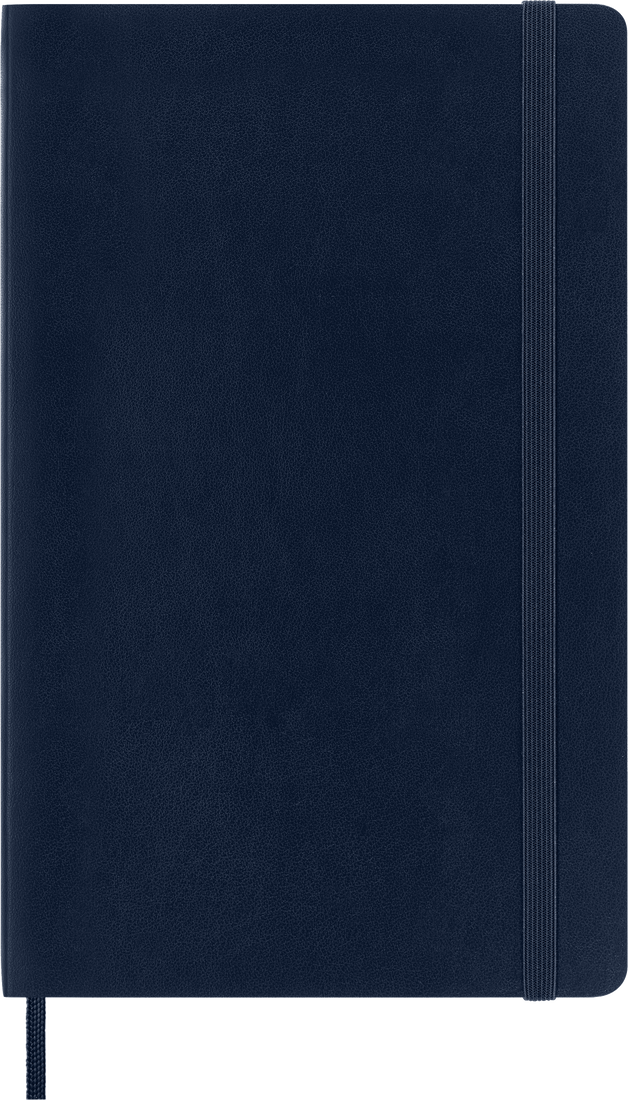 Classic Large Blue Soft Cover Ruled Notebook