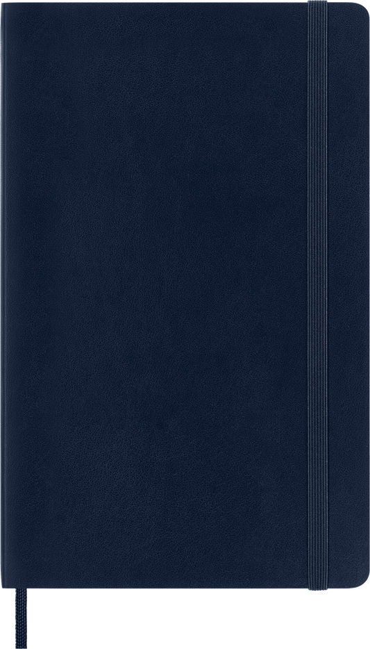 Classic Large Blue Soft Cover Ruled Notebook