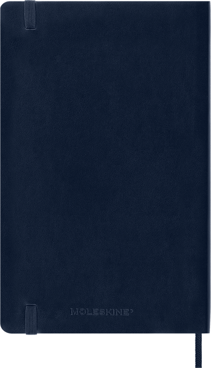 Classic Large Blue Soft Cover Ruled Notebook