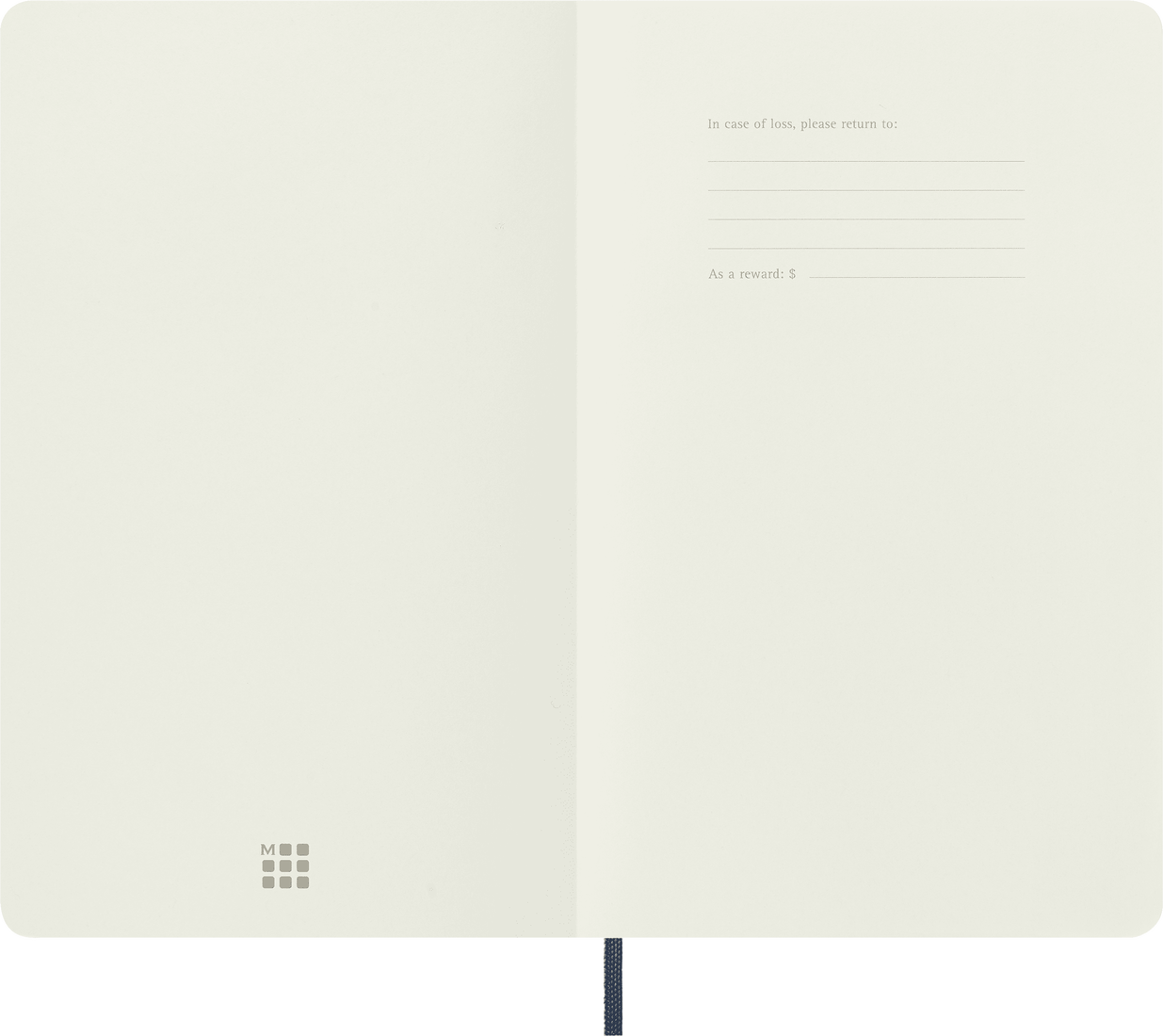 Classic Large Blue Soft Cover Dot Notebook