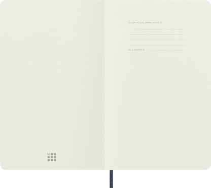 Classic Large Blue Soft Cover Dot Notebook