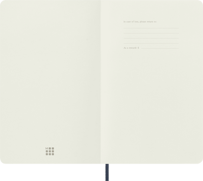 Classic Large Blue Soft Cover Square Notebook