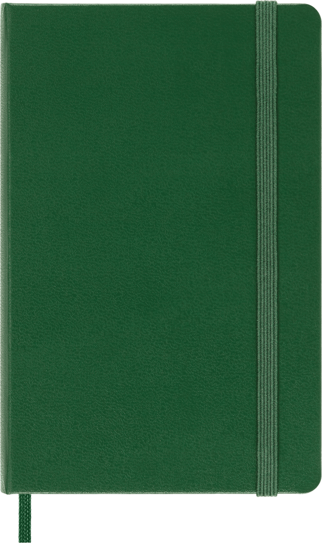 Classic Pocket Myrtle Green Hard Cover Plain Notebook