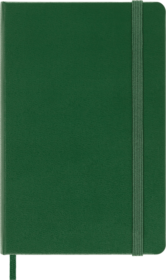 Classic Pocket Myrtle Green Hard Cover Plain Notebook