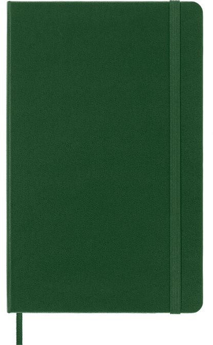 Classic Large Myrtle Green Hard Cover Plain Notebook