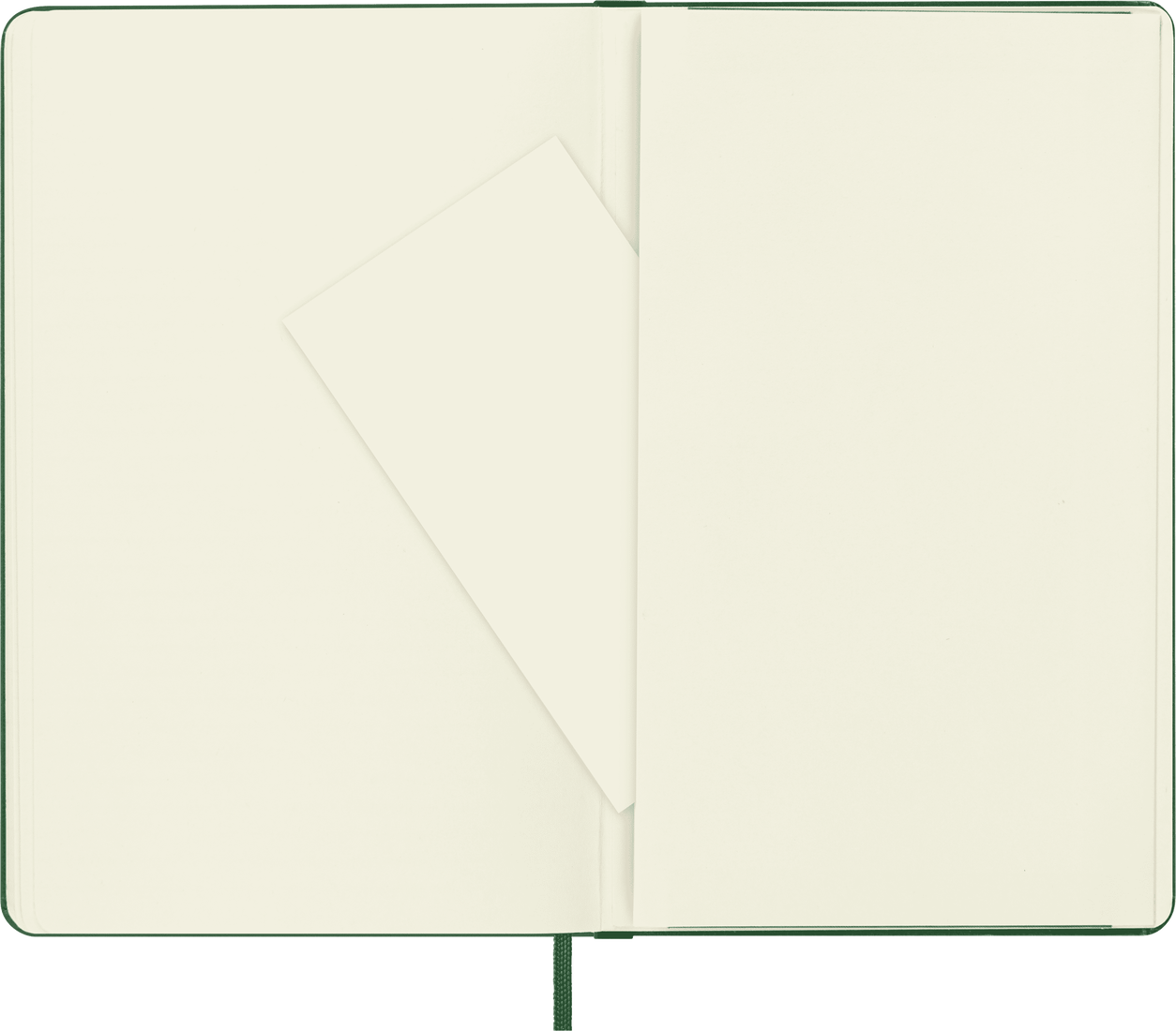 Classic Large Myrtle Green Hard Cover Plain Notebook