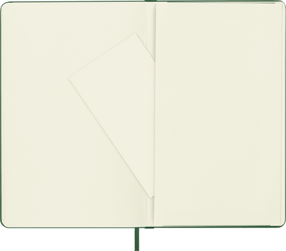 Classic Large Myrtle Green Hard Cover Plain Notebook