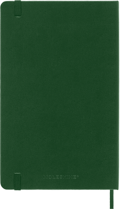 Classic Large Myrtle Green Hard Cover Plain Notebook