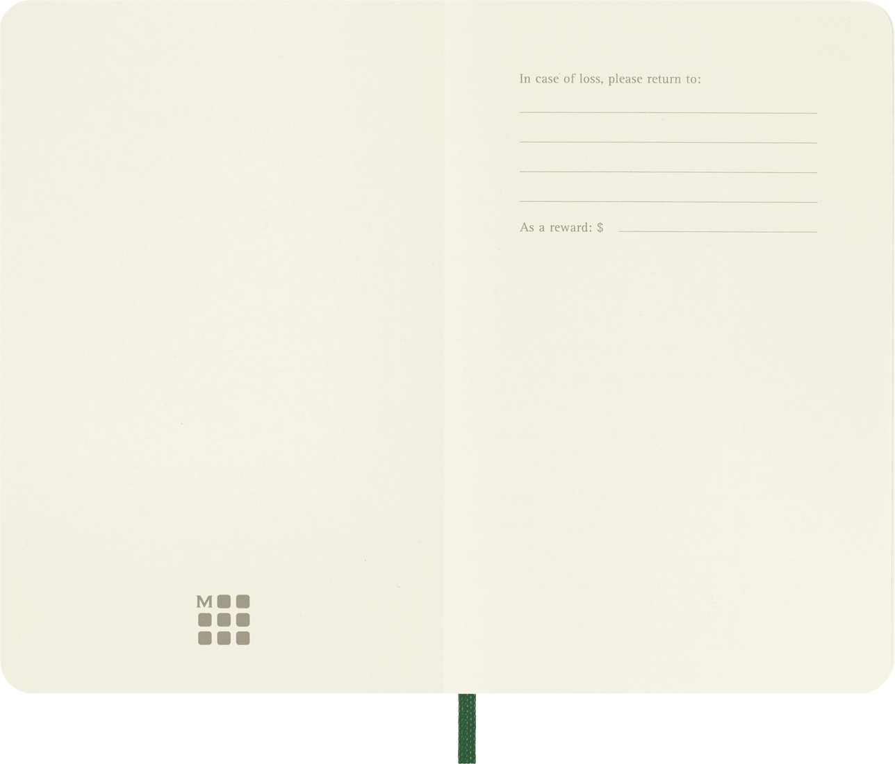 Classic Pocket Myrtle Green Soft Cover Plain Notebook