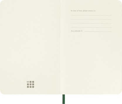 Classic Pocket Myrtle Green Soft Cover Plain Notebook