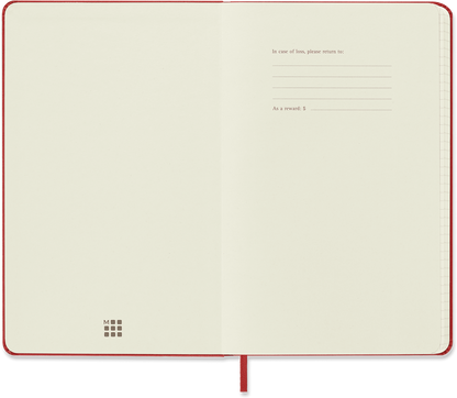 Classic Large Red Hard Cover Dot Notebook