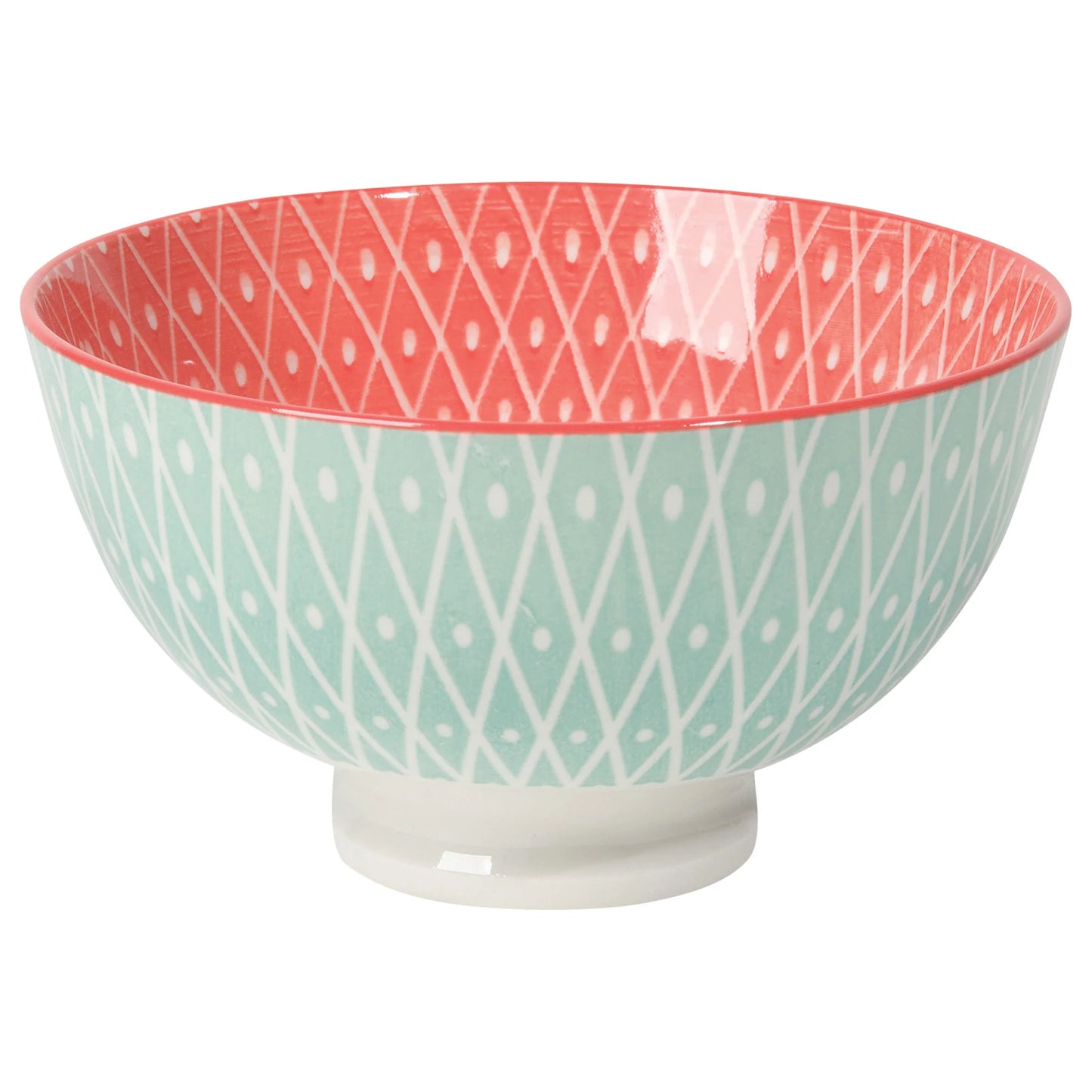 Stamped Bowl 4" Geo Pink