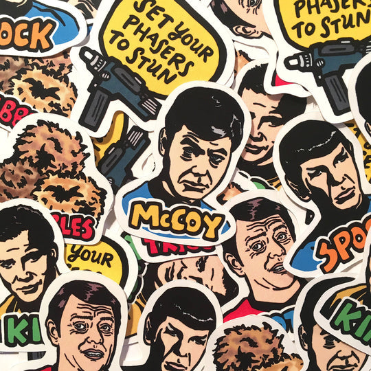 Star Trek Die Cut Sticker 6 Pack