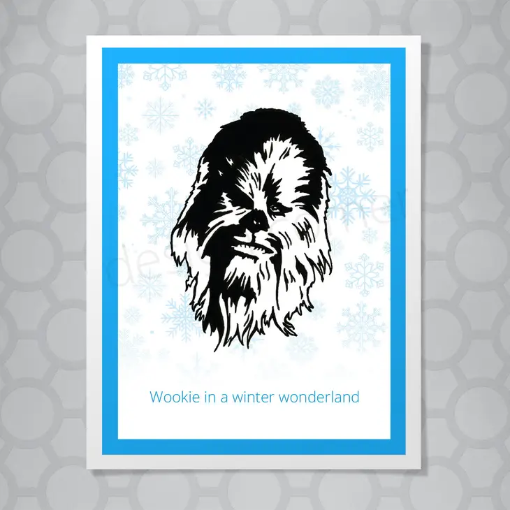 Star Wars Chewbaca Wonderland Christmas Card