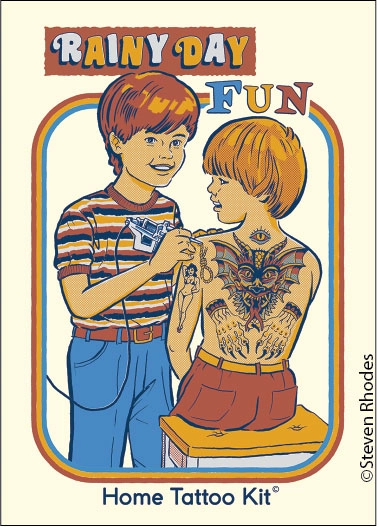 Rainy Day Fun. Home Tattoo Kit Magnet