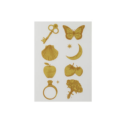 Irodo Decorative Fabric Transfer Sticker – Lucky Motif Gold Beige