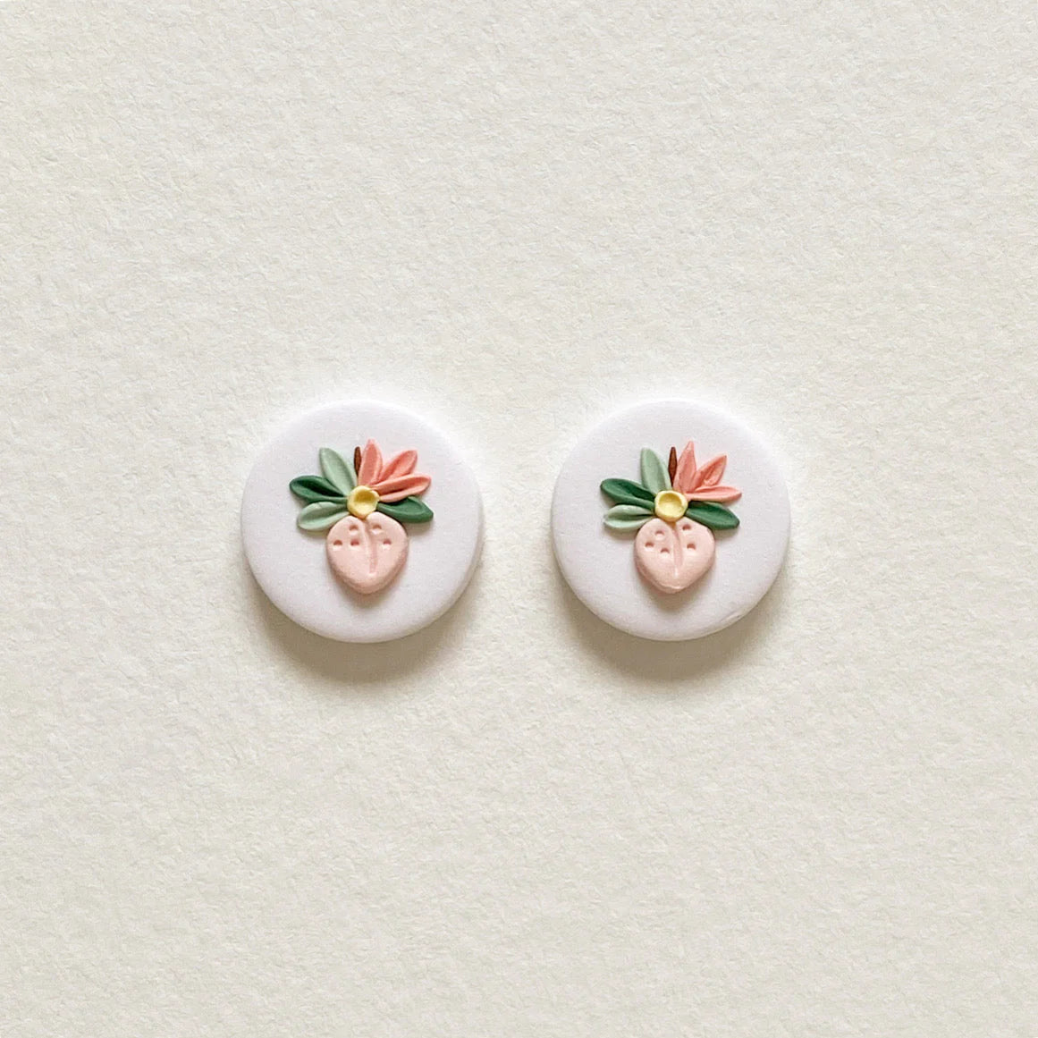 Peach Petite Studs