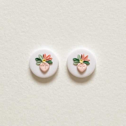 Peach Petite Studs