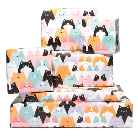 Rows Of Cats Flat Sheet Wrap