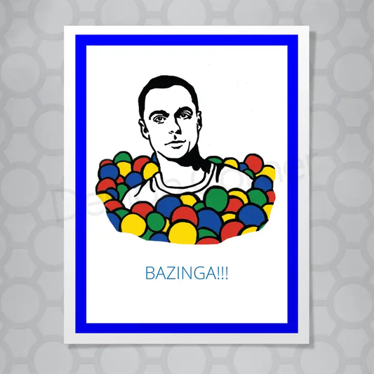 Big Bang Theory Sheldon Bazinga Card