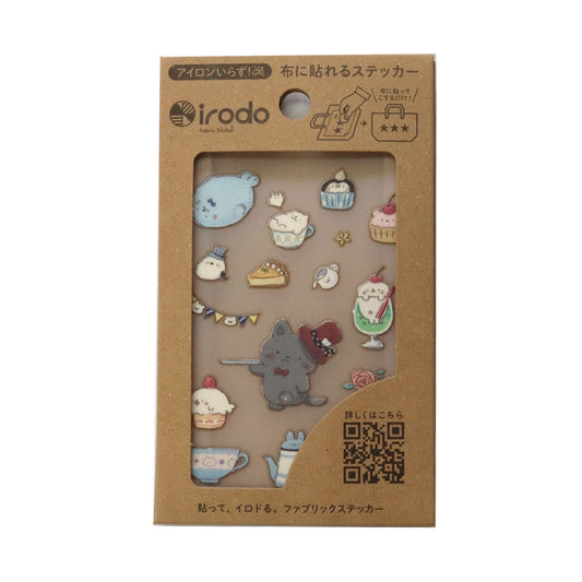 Irodo Decorative Fabric Transfer Sticker – Black Cat Tea Party