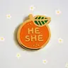 @178 Pronoun Orange Pin He / She