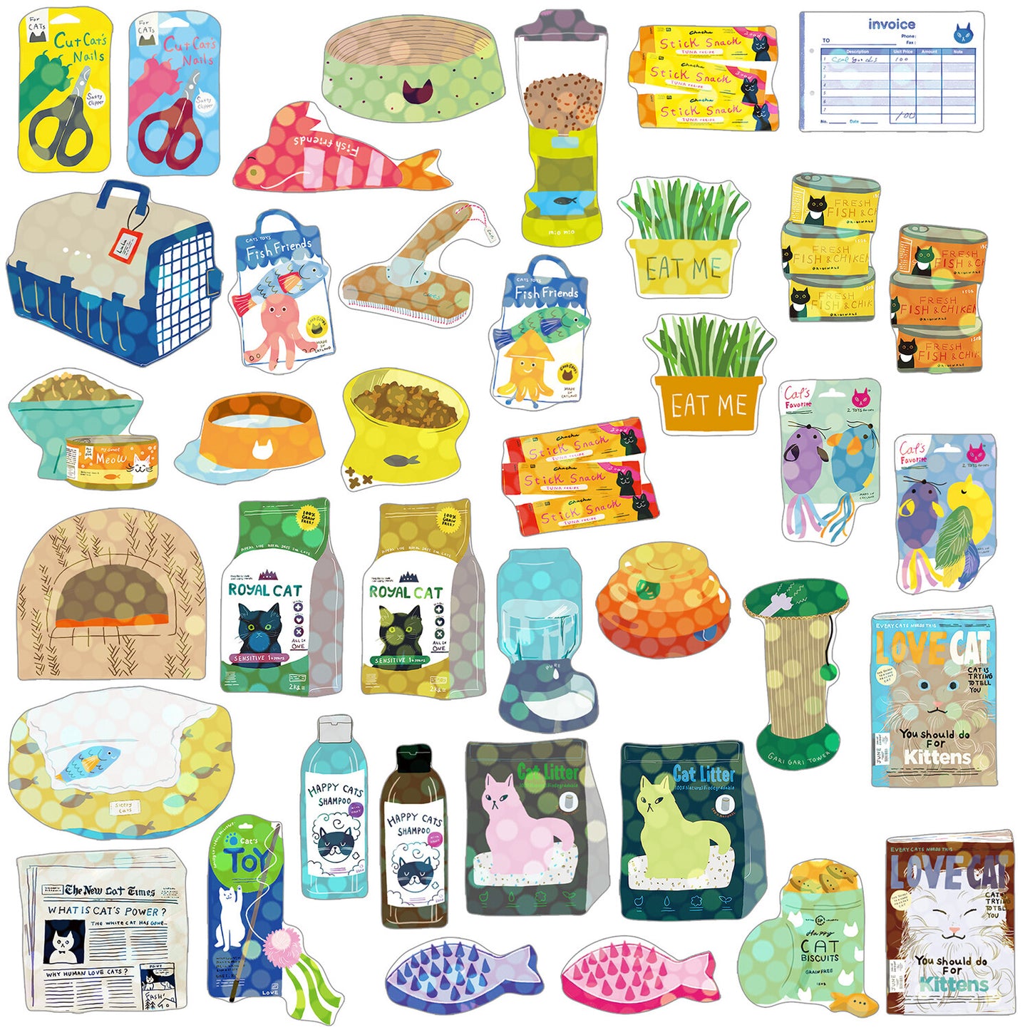 Decoration Haco Stickers Cat Supplies