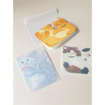 Birthday Gyukyu Neko Card Mike