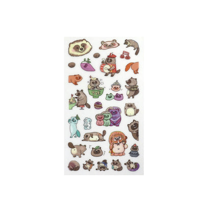 Irodo Paper Transfer Stickers – Japanese Raccoon